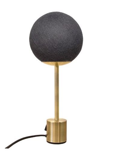 LAMPE A POSER GLOBE ANTHRACITE PIED LAITON